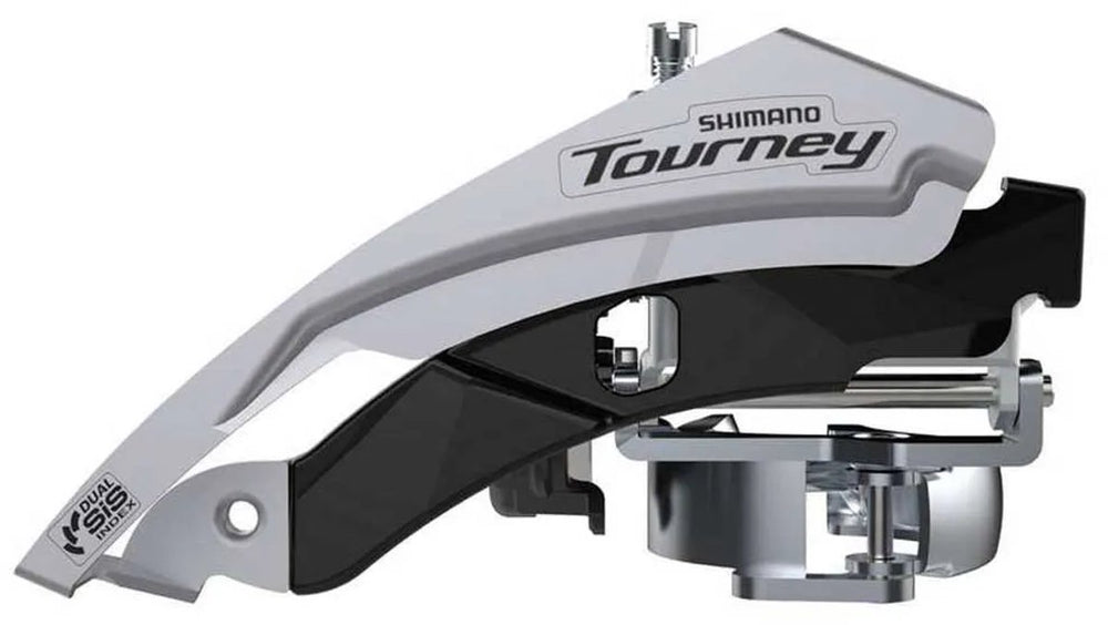 Shimano tourney fd-ty601-l6 voorderailleur 3x6 7 8-speed – top swing, dual pull, 34,9 31,8 mm