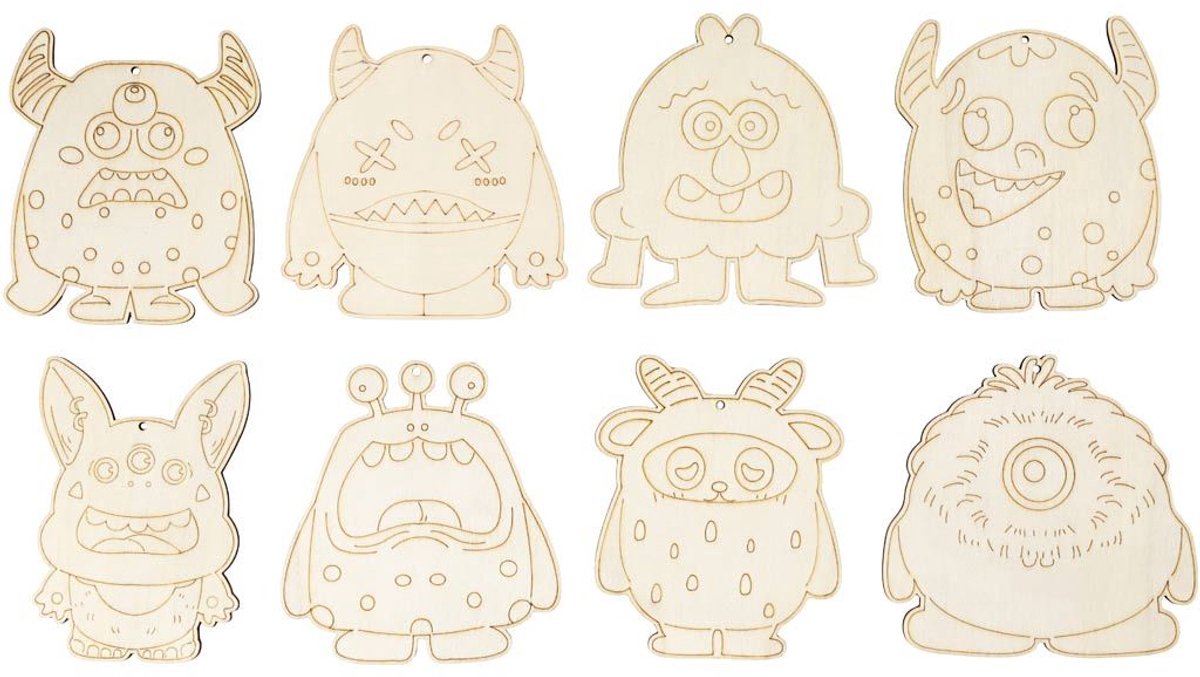 Creativ company https: www.cchobby.nl houten-figuren-monsters-h-12-4-cm-dikte-3-mm-8-stuk-1-doos