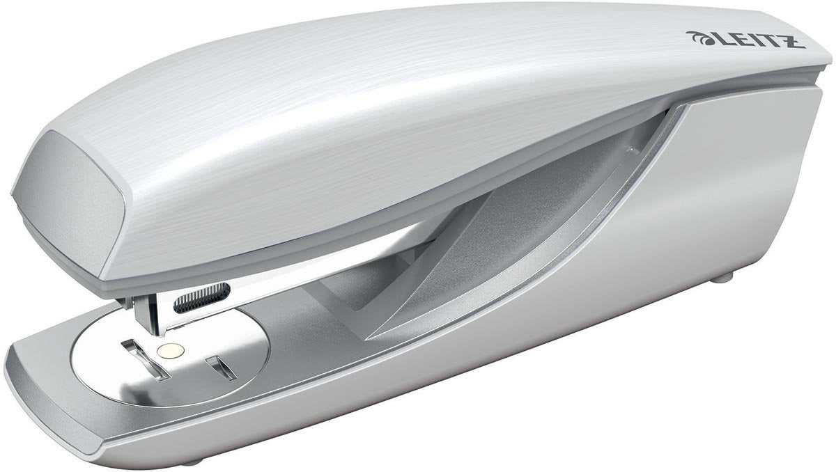 Leitz style metalen nietmachine voor kantoor - perforeert tot 30 vel - wit