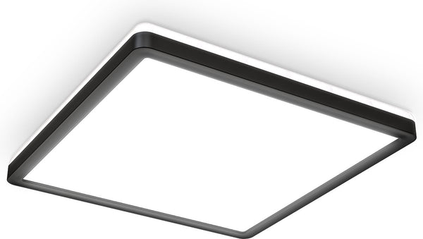 B.k.licht - led plafonniére - zwart - led paneel - plafondlamp - l: 29.3cm - 4.000k - 2.400lm - 18w