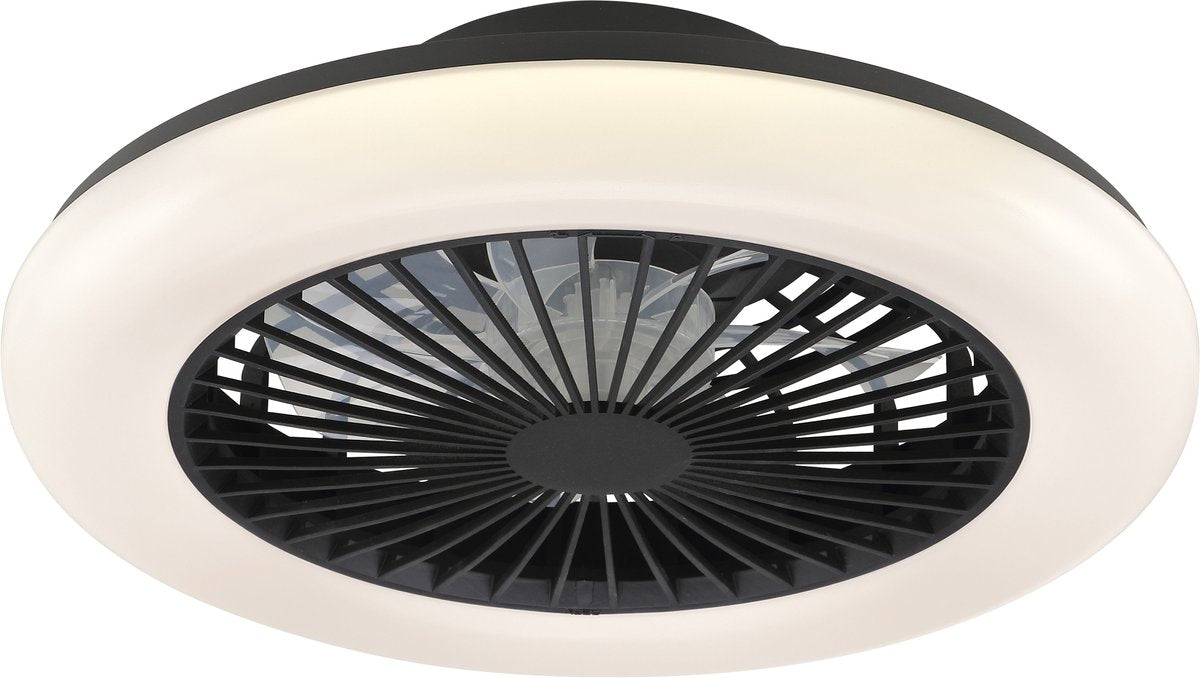Brilliant montero - plafondventilator - led 20w - cct - 2700k-6500k - dimbaar - afstandsbediening - zwart
