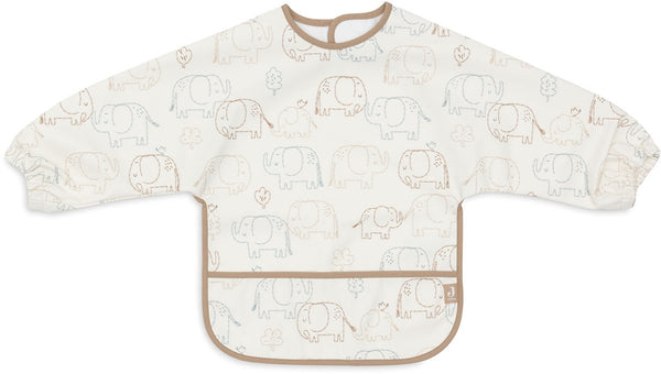 Jollein slabbetjes waterproof met mouw - 1 stuk - 75 cm - elephant tales
