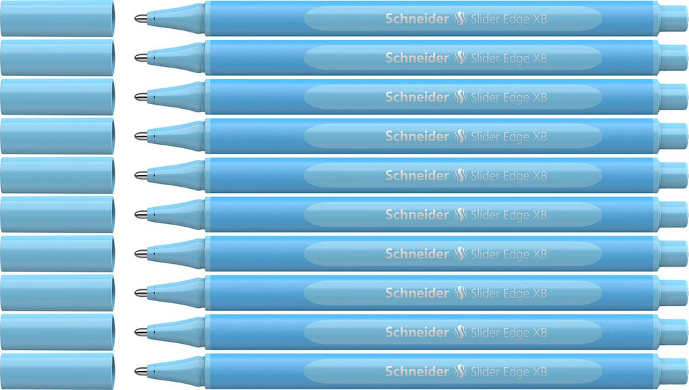 Schneider schrijfwaren schneider balpen - slider edge pastel - penpunt xb - schrijfkleur pastel baby blauw - 10 stuks - s-152230-10