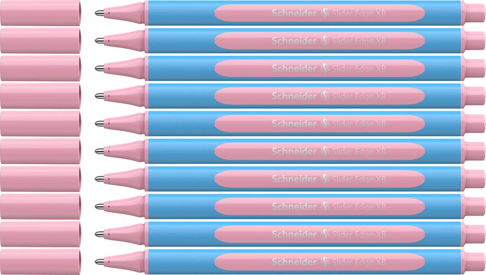 Schneider schrijfwaren schneider balpen - slider edge pastel - xb - pastel rose - 10 stuks - s-152229-10
