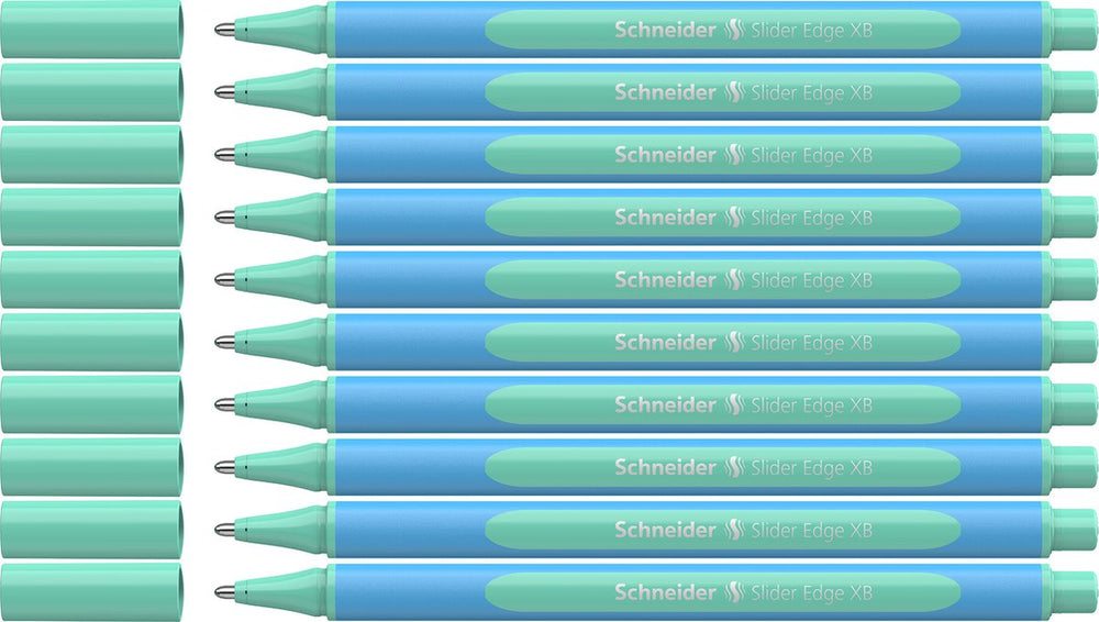 Schneider schrijfwaren schneider balpen - slider edge pastel - penpunt xb - pastel mint - 10 stuks - s-152224-10