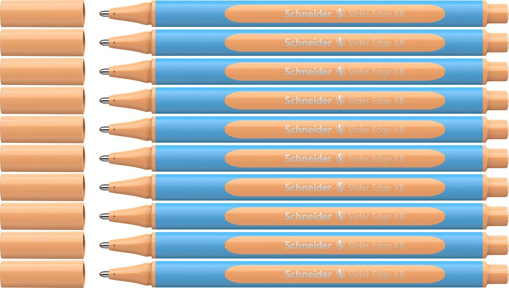 Schneider schrijfwaren schneider balpen - slider edge pastel - xb - pastel peach - 10 stuks - s-152226-10
