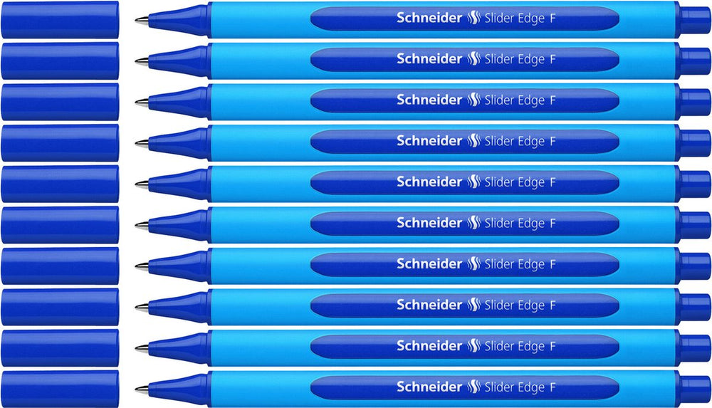 Schneider schrijfwaren schneider balpen - slider edge - penpunt f - schrijfkleur blauw - 10 stuks - s-152003-10