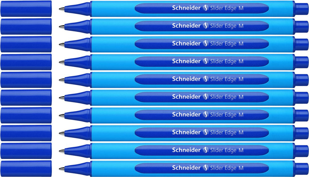 Schneider schrijfwaren schneider balpen - slider edge - penpunt m - schrijfkleur blauw - 10 stuks - s-152103-10