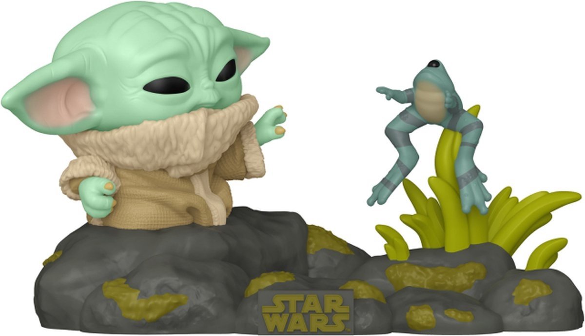 Funko pop deluxe star wars: the mandalorian - grogu with frog pop #720
