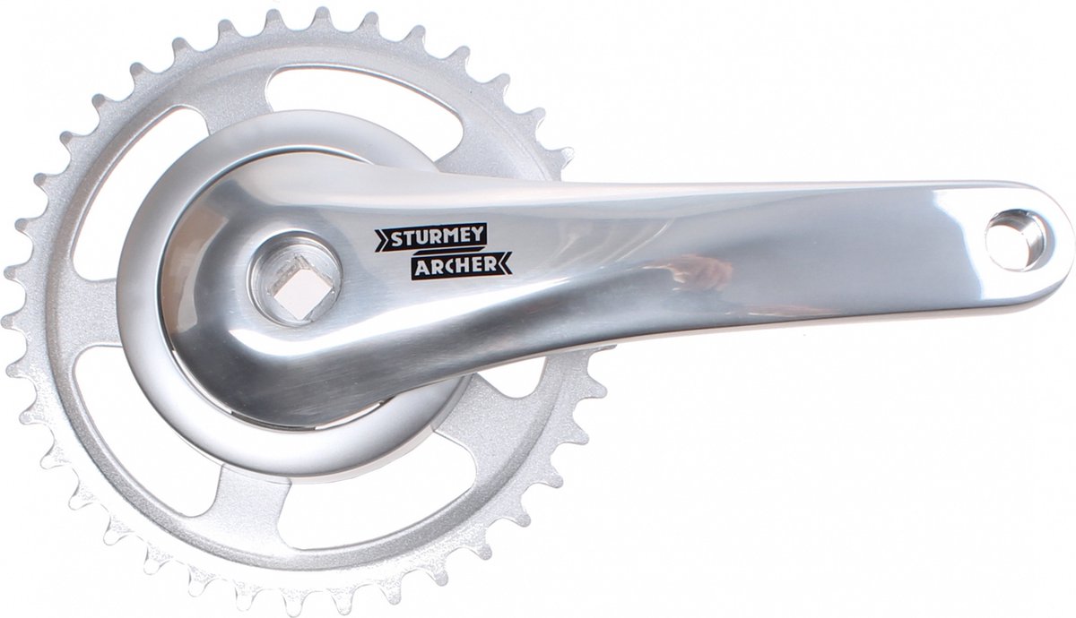 SunRace crankstel 33T, cranklengte 170 mm. zilver, aluminium, spieloos