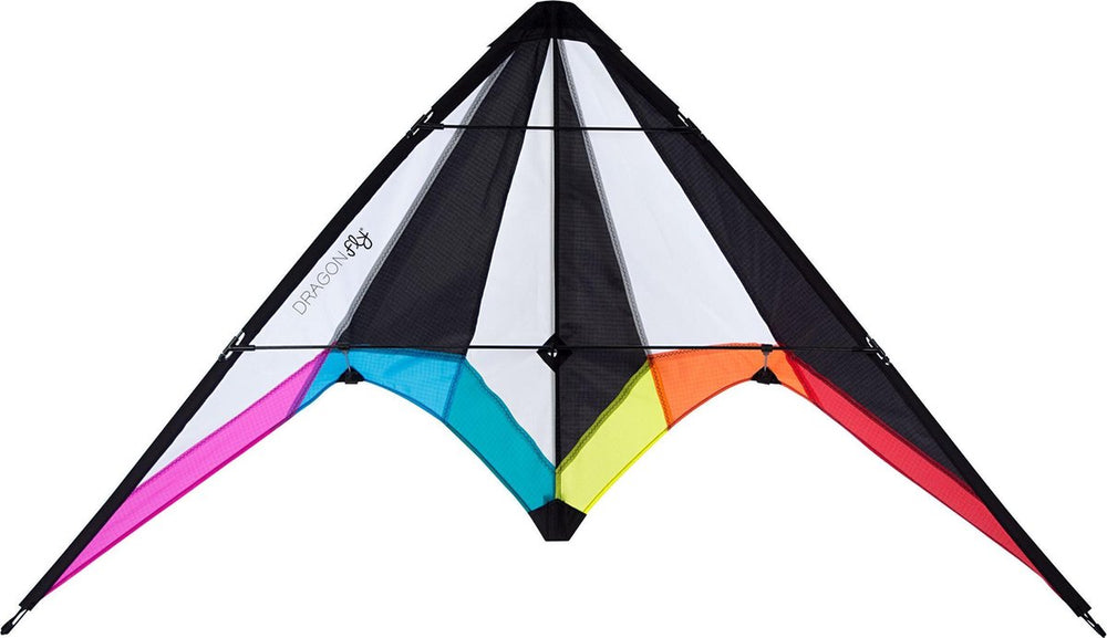 Dragon fly stuntvlieger - bise 115 - zwart wit roze blauw petrol