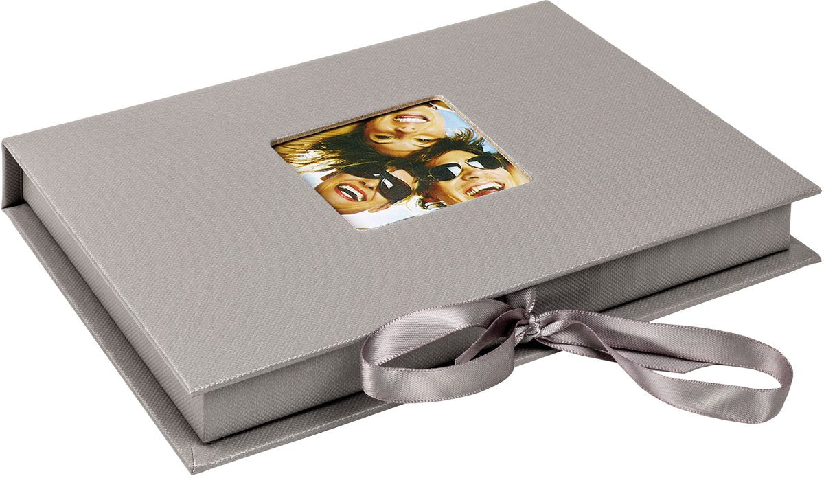 Walther fb-112-x fun - foto bewaardoos - formaat 20 x 15 x 3 cm - 70 foto's 13 x 18 cm - grijs