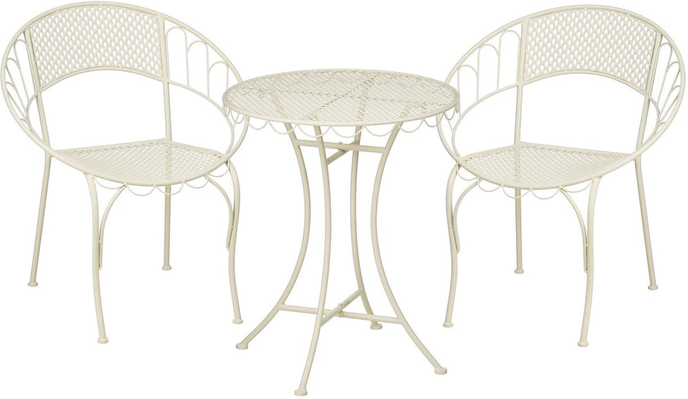 Mica decorations marseille bistroset - set van 3 - ijzer - off-white