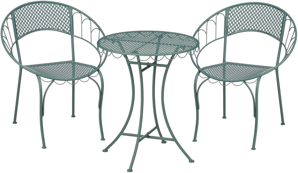 Mica decorations marseille bistroset - set van 3 - ijzer - groen