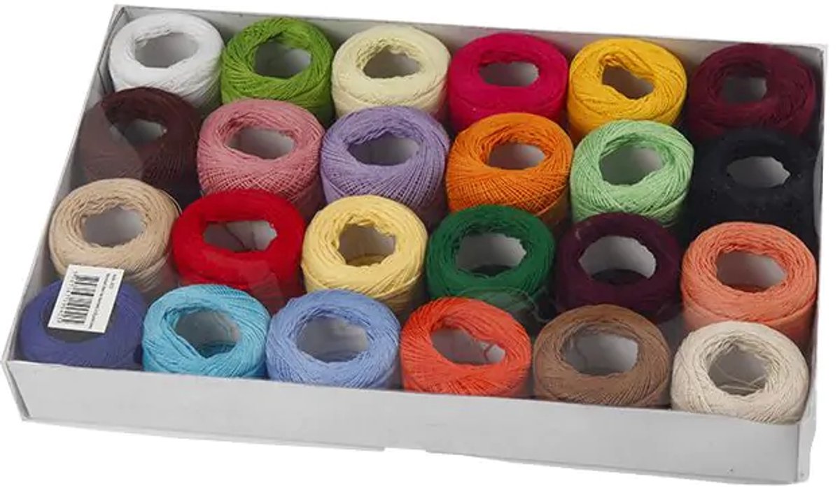 Creativ company https: www.cchobby.nl mercerised-katoengaren-diverse-kleuren-24x20-gr-1-doos