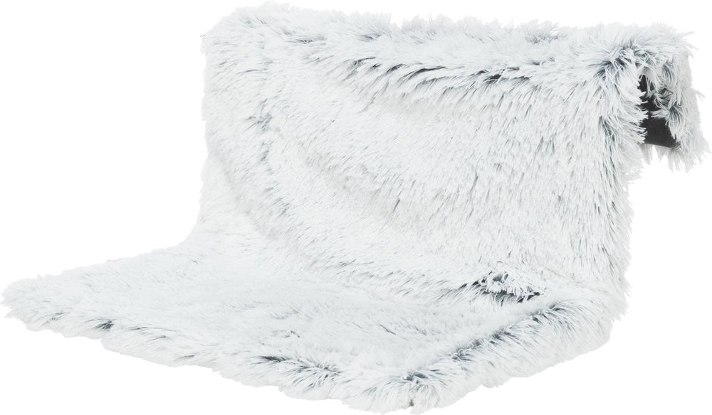 Trixie radiatorhangmat harvey langhaar pluche velours wit zwart
