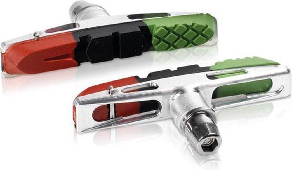 Xlc bs-v13 remblokjes - v brake - set van 4 stuks - 72mm - rood zwart groen