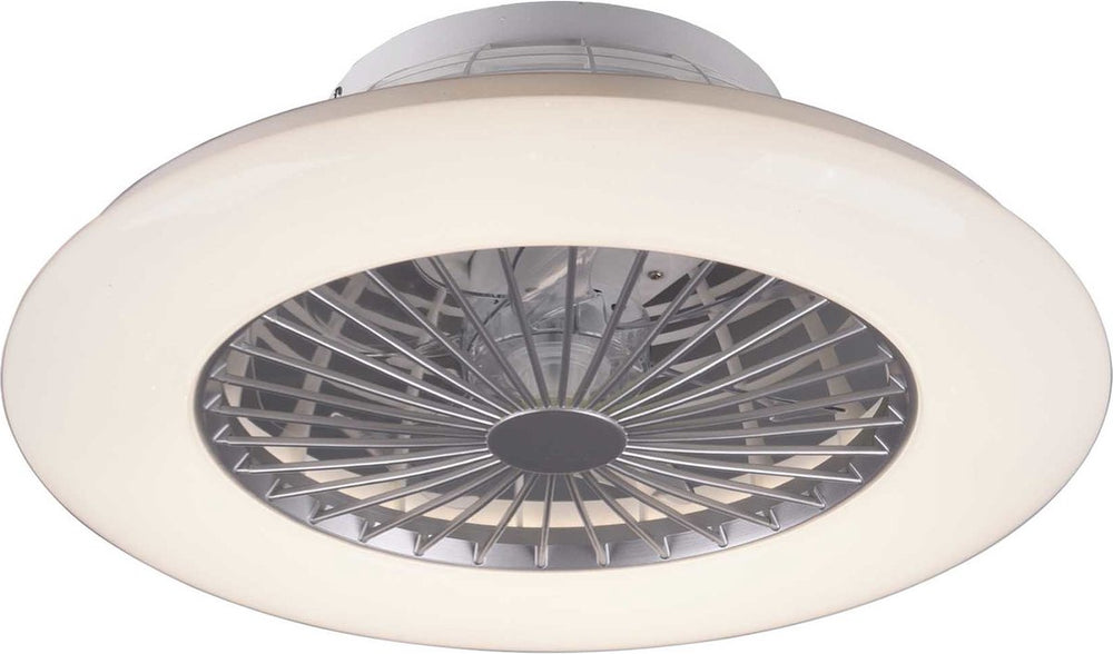 Rl live your light reality stralsund - ventilator - titanium - incl. 1x smd 30 w - geintegreerde dimmer - traploos instelbare lichtkleur - nachtlampje - niet geschikt voor externe dimmer - geheugenfunctie - 3 snelheidsinstellingen - zomer- en wintermodus