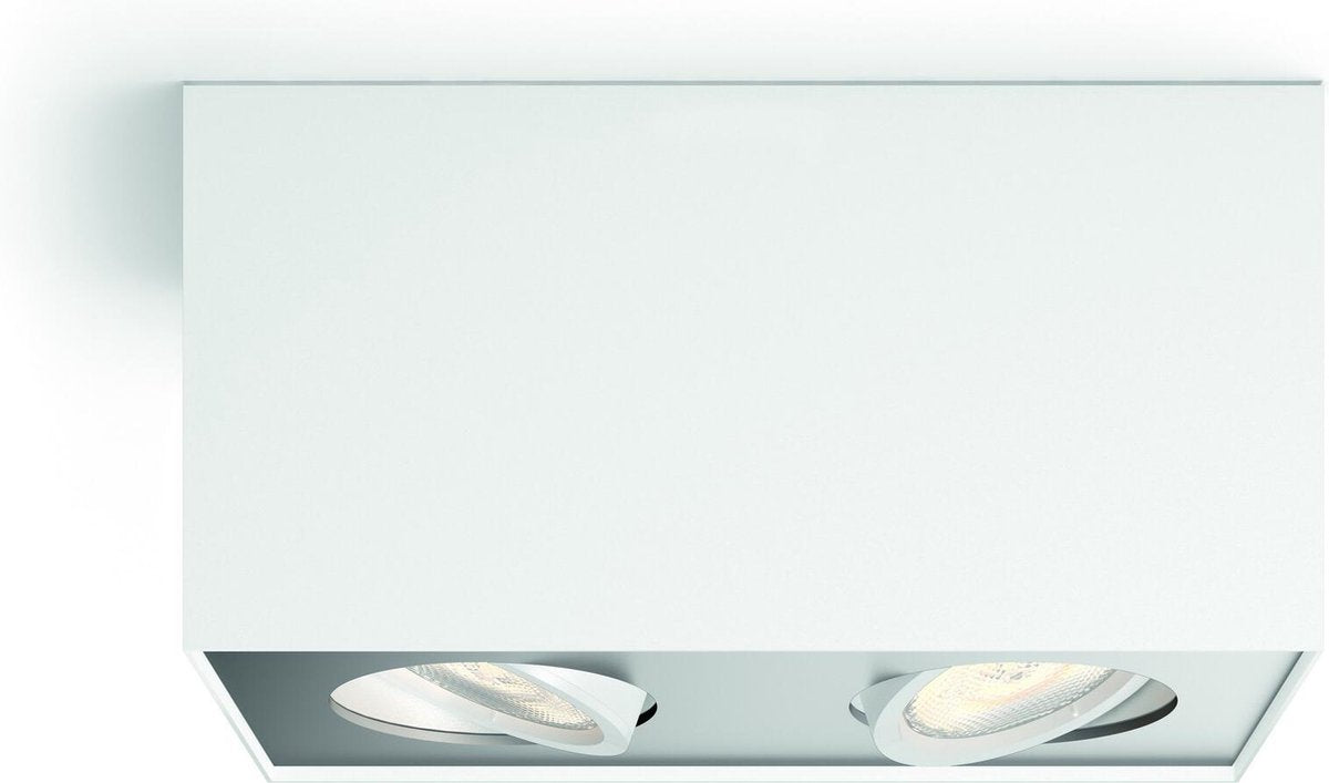 Philips led philips box opbouwspot - 2-lichts - wit