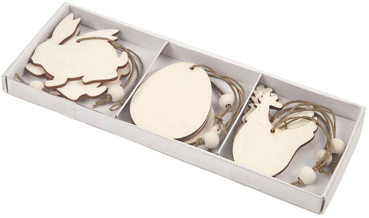 Creativ company https: www.cchobby.nl houten-decoraties-konijn-ei-kip-afm-6-cm-dikte-3-mm-9-stuk-1-doos