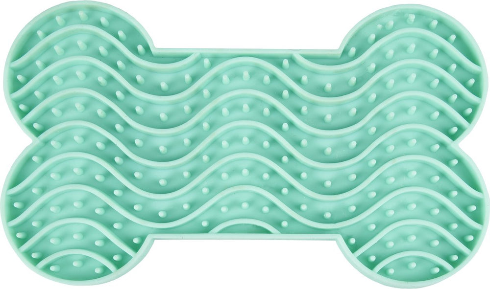 Flamingo likmat yummee – muntgroen – s – 15 x 8,6 x 1,9 cm – antischrok likmat voor kleine honden en katten