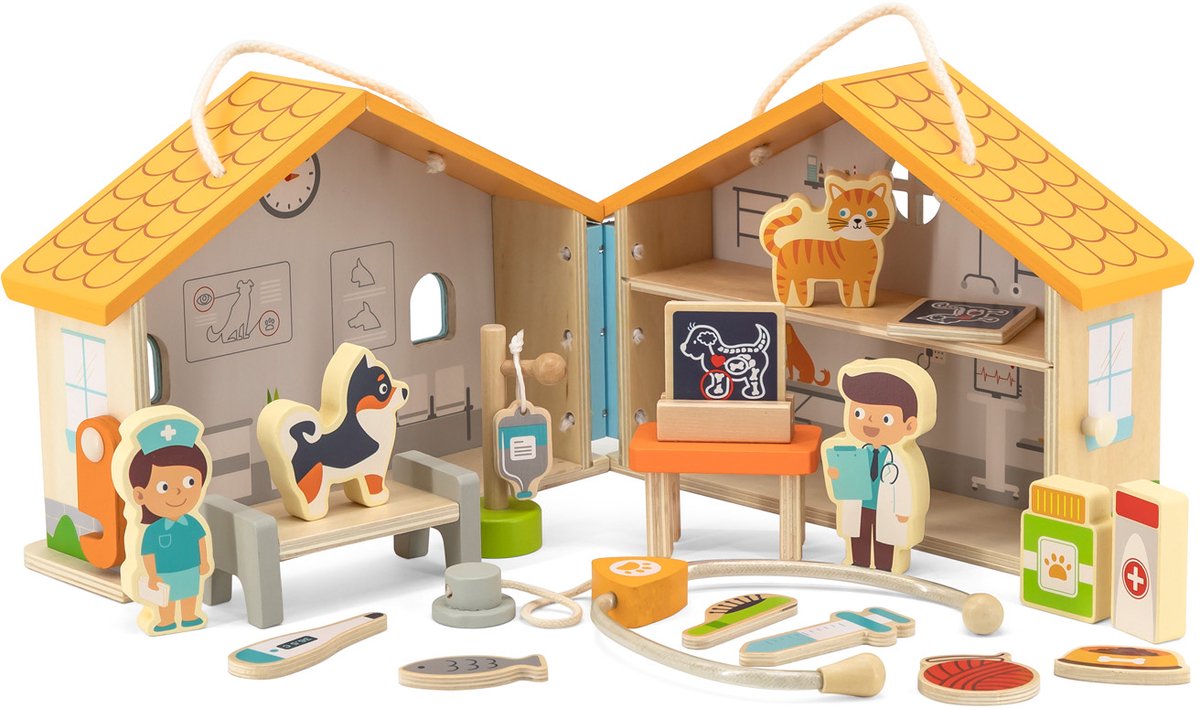 Https: www.cchobby.nl viga-dierenziekenhuis-h-17-cm-l-22-cm-b-12-cm-19-onderdelen-1-doos