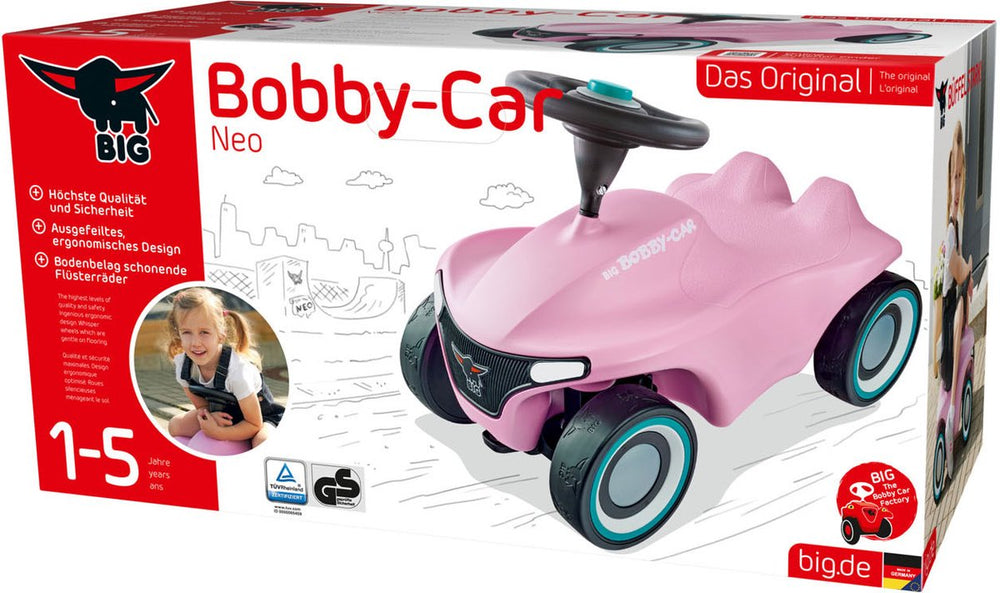 Grote bobby auto neo roze loopauto