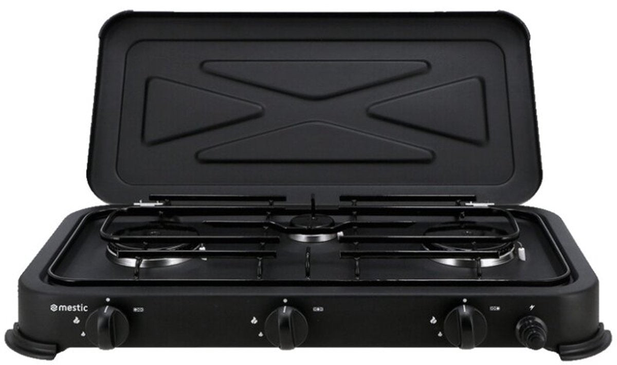 Mestic kooktoestel mgc-300 – 3 kookpitten - 2x 2200 w, 1x 850 w - maximaal vermogen: 5250 w - campingtoestel