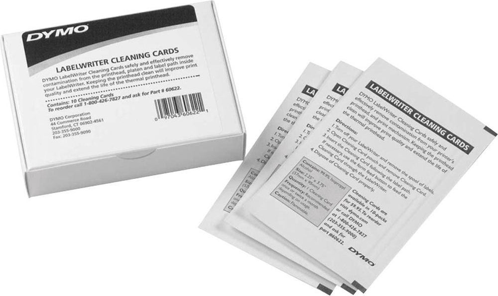 Dymo labelwriter label maker reinigingskaart | 10 stuks | officieel reserveonderdeel