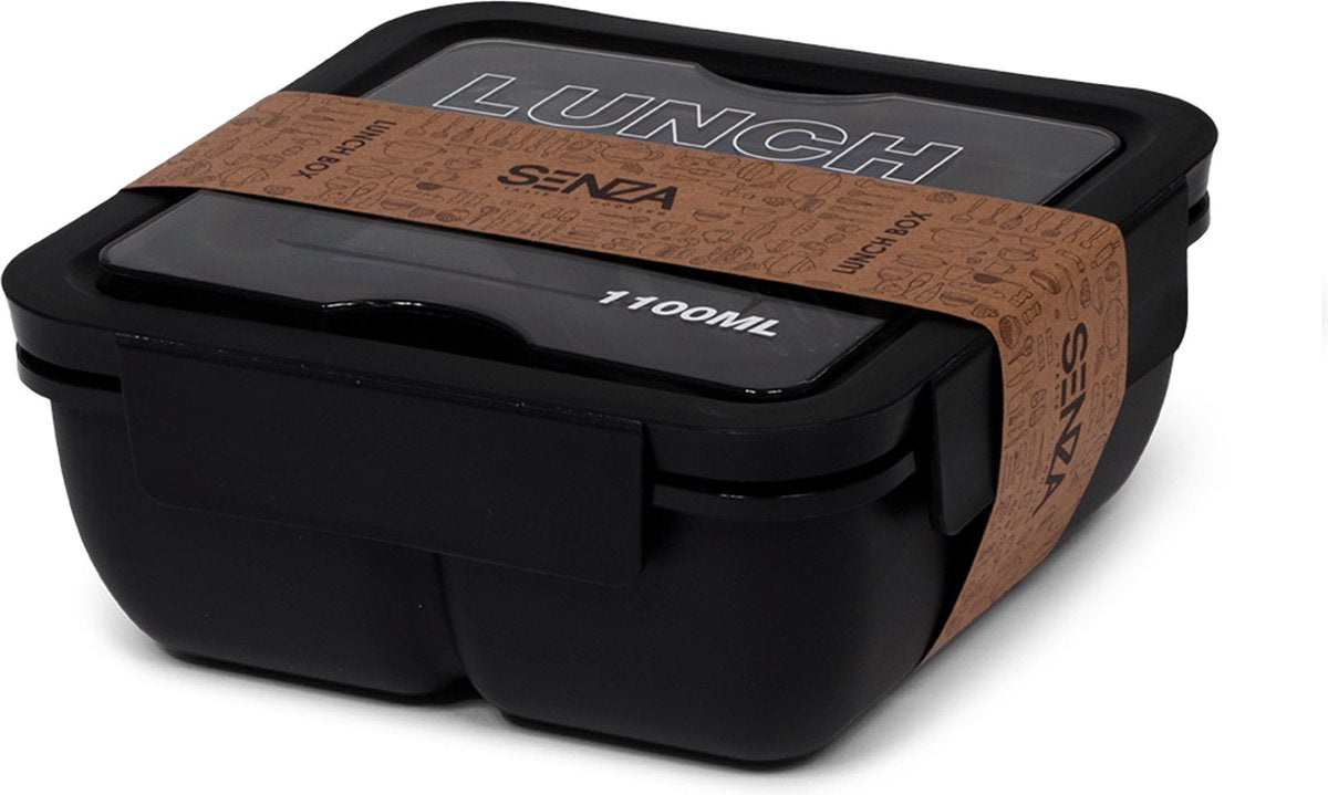Senza lunchbox 1100 ml zwart