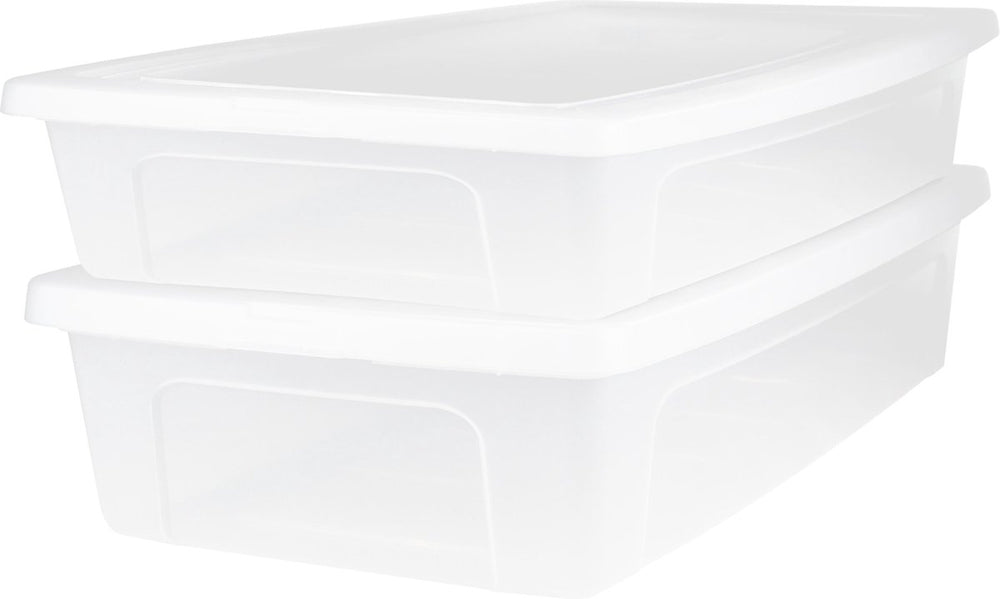 Iris clearbox opbergbox - onder-het-bed - 30l - kunststof - transparant - set van 2