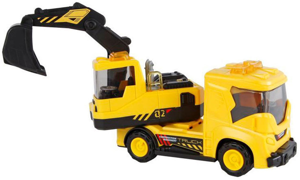 2-play werkvoertuig graafmachine frictie met licht en geluid