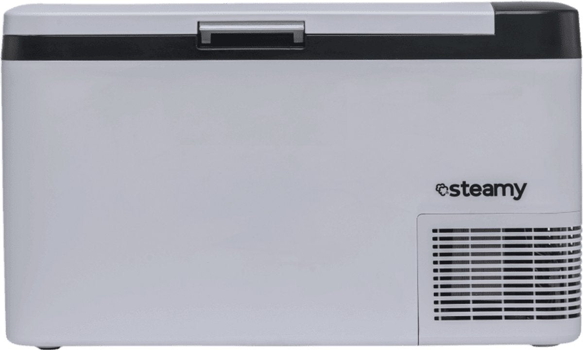 Steamy -e single zone elektrische compressor koelbox - 26 liter - 12v en 230v - voor auto en camping - wit