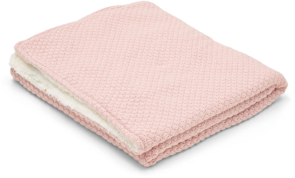 Little dutch gebreid ledikantdeken - fleece - roze - essentials