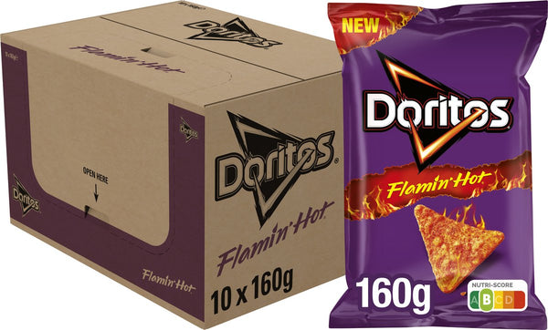 Doritos flamin hot - tortilla chips - 10 x 160 gram