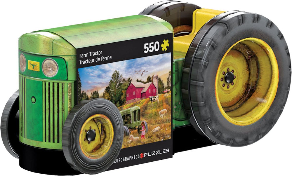 Eurographics puzzel vintage tractor - 550 stukjes - metalen doos.
