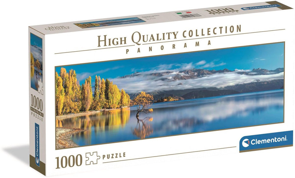 Clementoni panoramapuzzel wanaka's gouden weerspiegelingen, 1000st.
