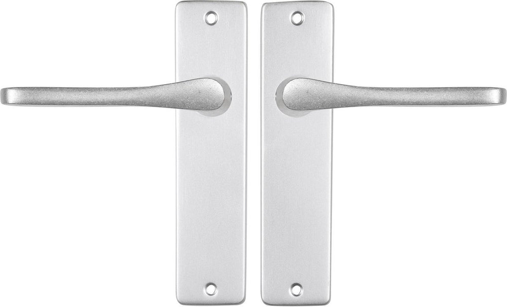 Starx deurklink aluminium – deurbeslag – deurkruk met schild – deurklink vlinder - 43 x 180 mm – 㘠18 mm