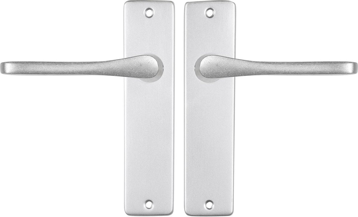 Starx deurklink aluminium – deurbeslag – deurkruk met schild – deurklink vlinder - 43 x 180 mm – 㘠18 mm