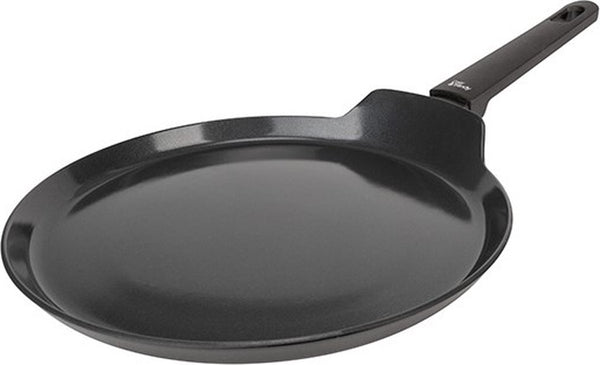 Cosy trendy full black pannenkoekenpan- ø 24cm x 1,8cm - pfas-vrij – inductie koekenpan - vaatwasserbestendig – snelle opwarming – koudgrepen - zonder deksel - zwart