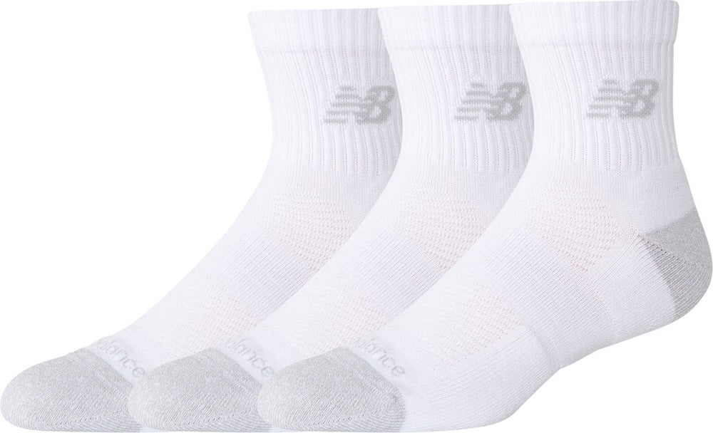 New balance active qtr socks 3 pack unisex sportsokken - white