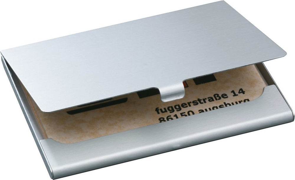 Sigel visitekaarthouder - 92x63x5mm - hoogwaardig aluminium - voor 15 kaartjes - si-vz135