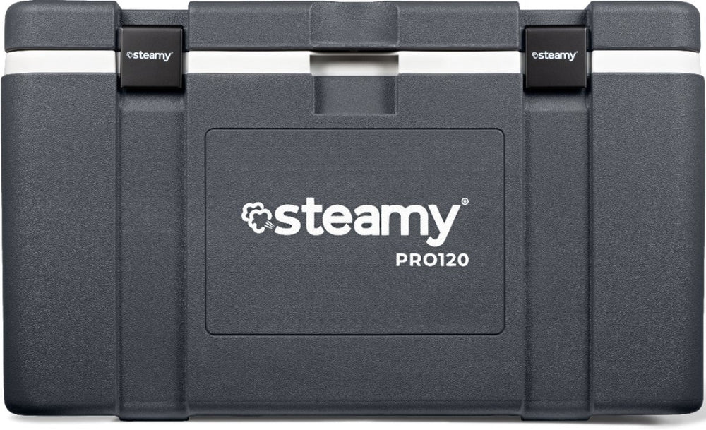 Steamy pro 120 - grote koelbox - extra goed geïsoleerd - 120 liter - grijs