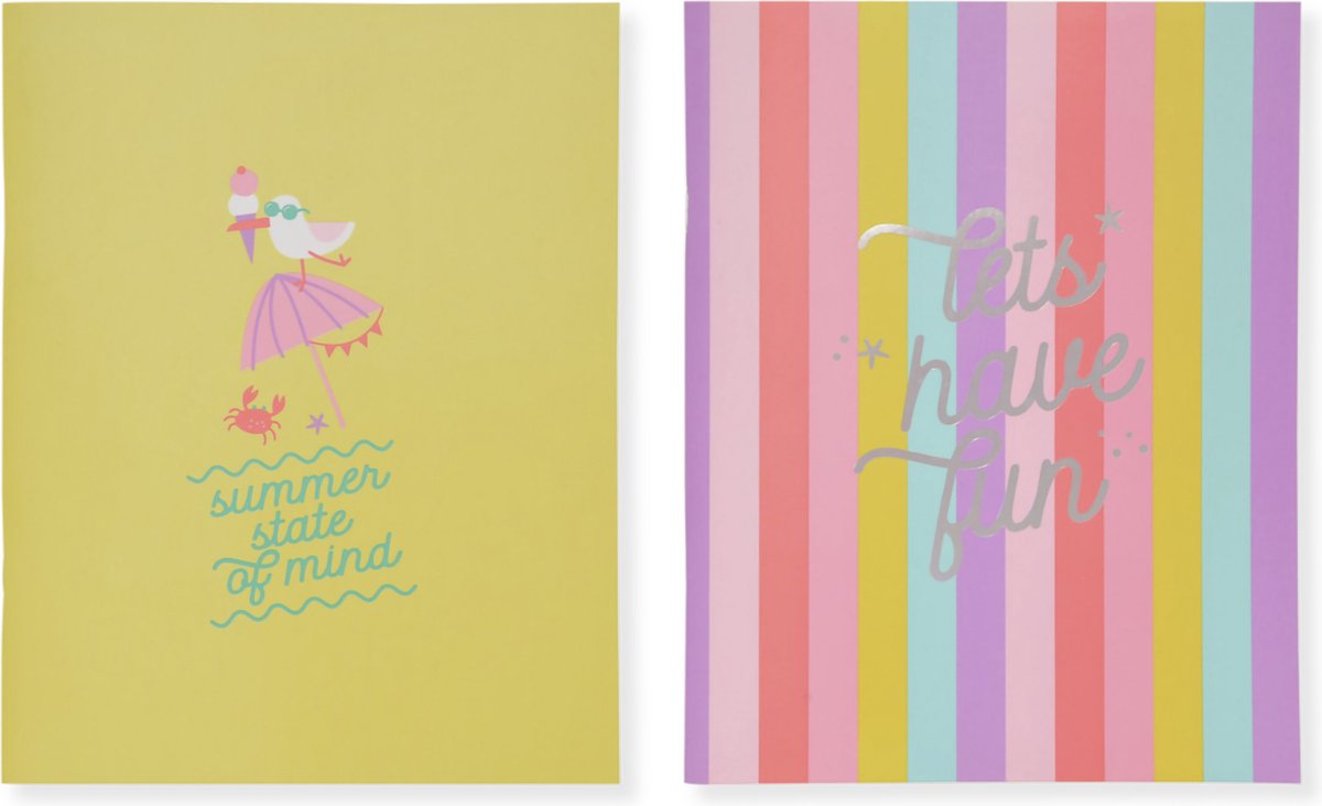 Kangaro schriften - beach happy - a5 - lijn - 4 stuks - k-pm310001