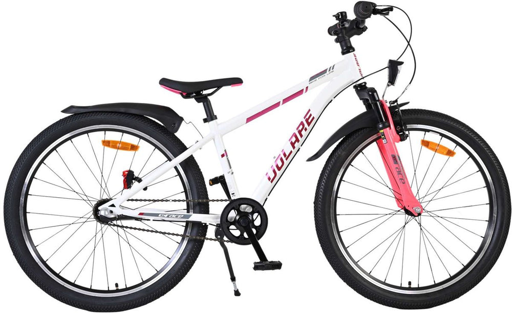 Volare xc race kinderfiets - 24 inch - wit roze - shimano nexus 3