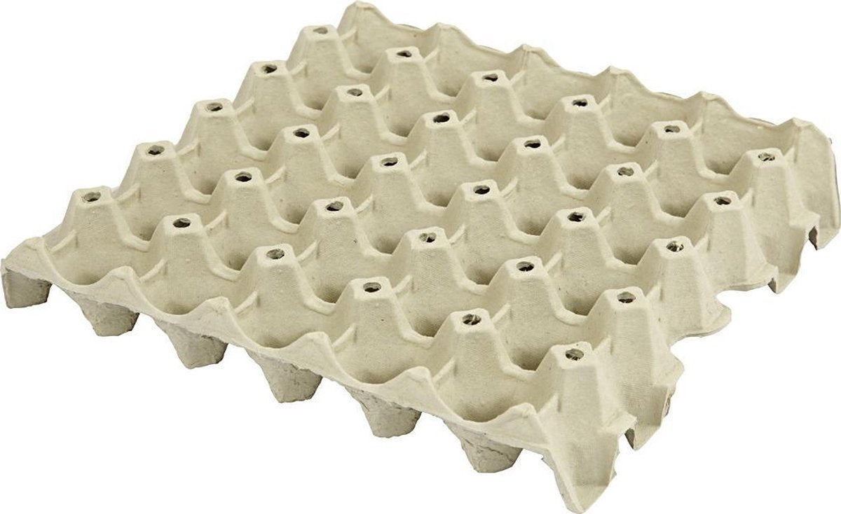 Creativ company eiertray karton knutsel 29x29cm 20 stuks grijs.