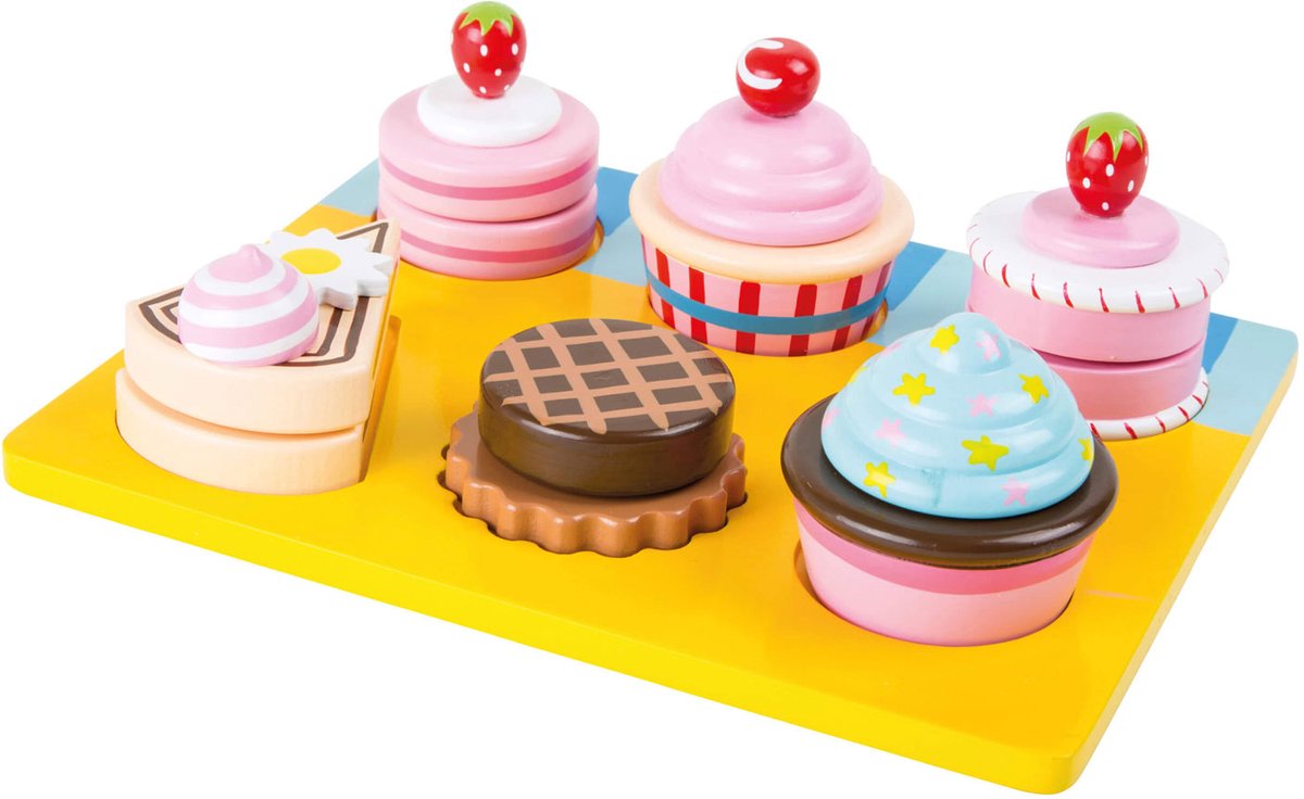Small Foot Houten Speeleten Cupcakes en Taartset, 13dlg.