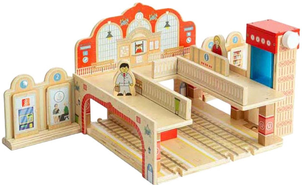 Bigjigs houten grand central station speelset