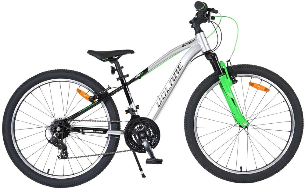 Volare boost kinderfiets - 24 inch - zilver groen - 21 versnellingen