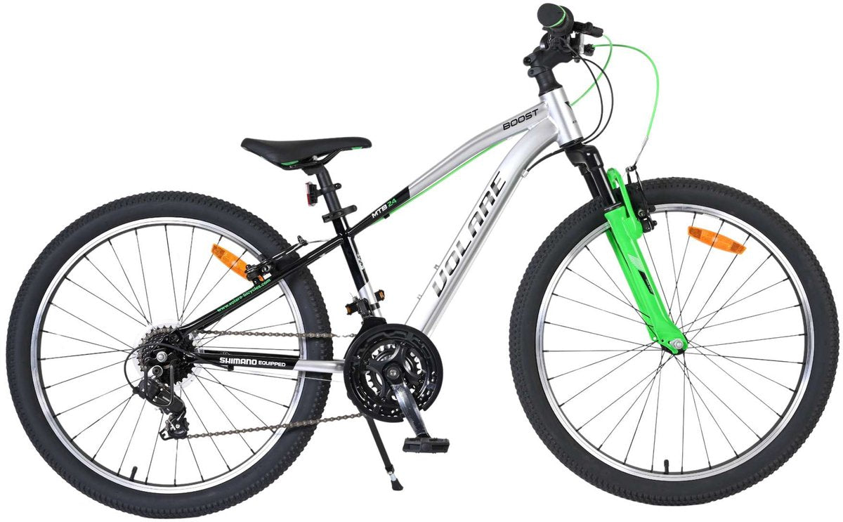 Volare boost kinderfiets - 24 inch - zilver groen - 21 speed